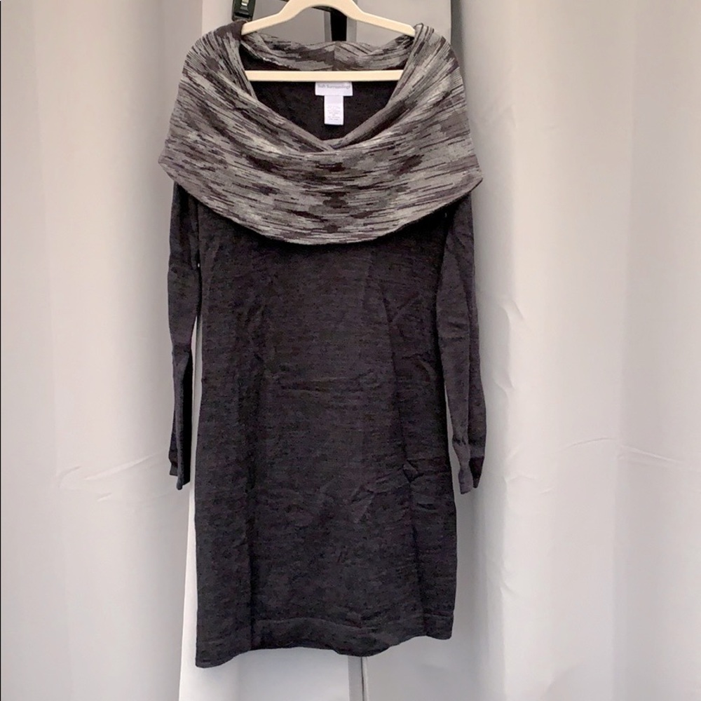 Soft Surroundings Navy Cowl Collar tunic/dress xs